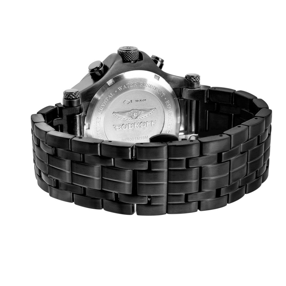 Bobroff BF1001M21M – Svart herrklocka i stål (42 mm)