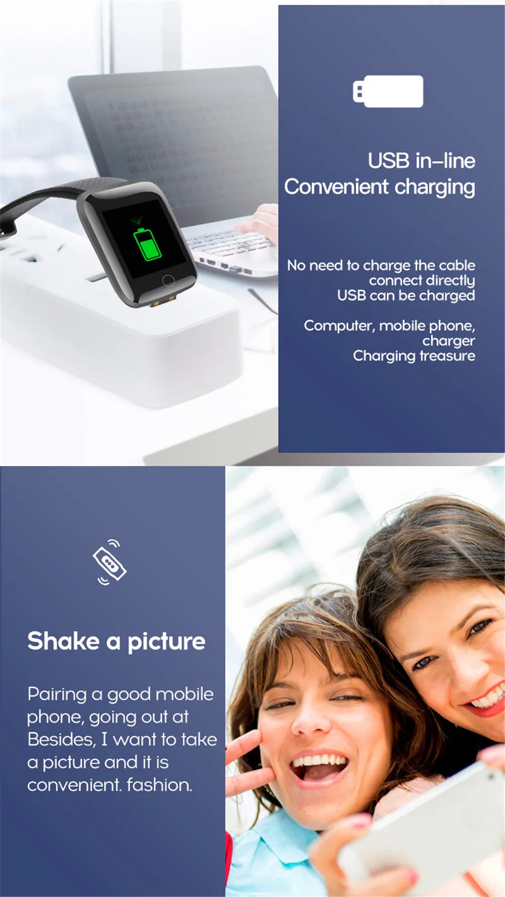 Smartklocka med LED-display – CHAOGENB