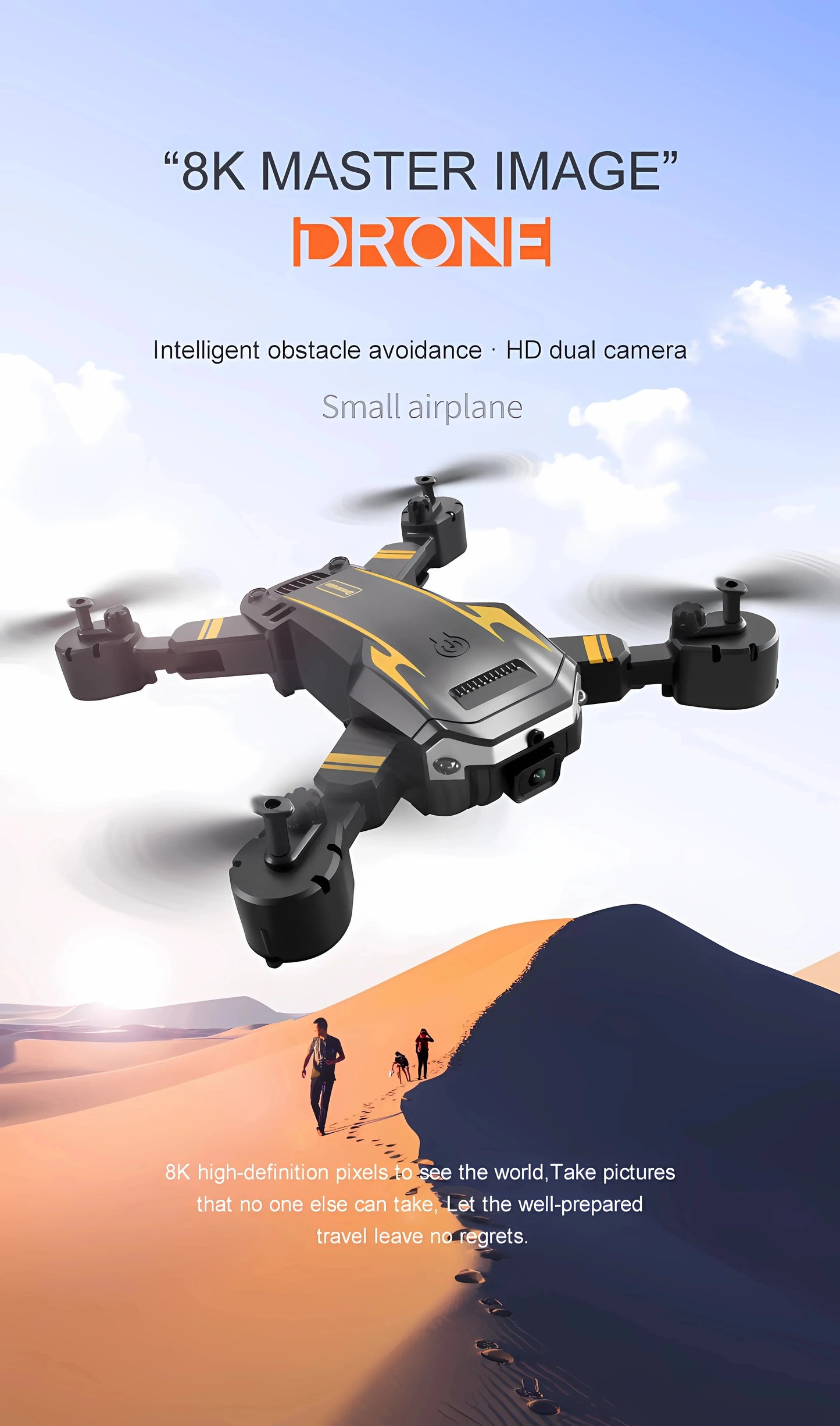 G6 Pro GPS-drönare med HD-kamera – Hopfällbar, WiFi, FPV & Hinderundvikning