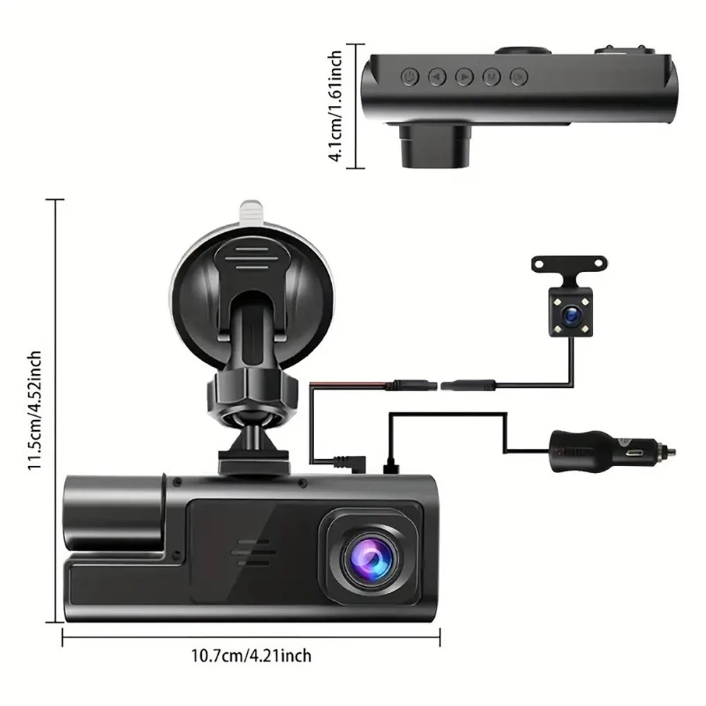 Dash Cam 1080P Front Rear View