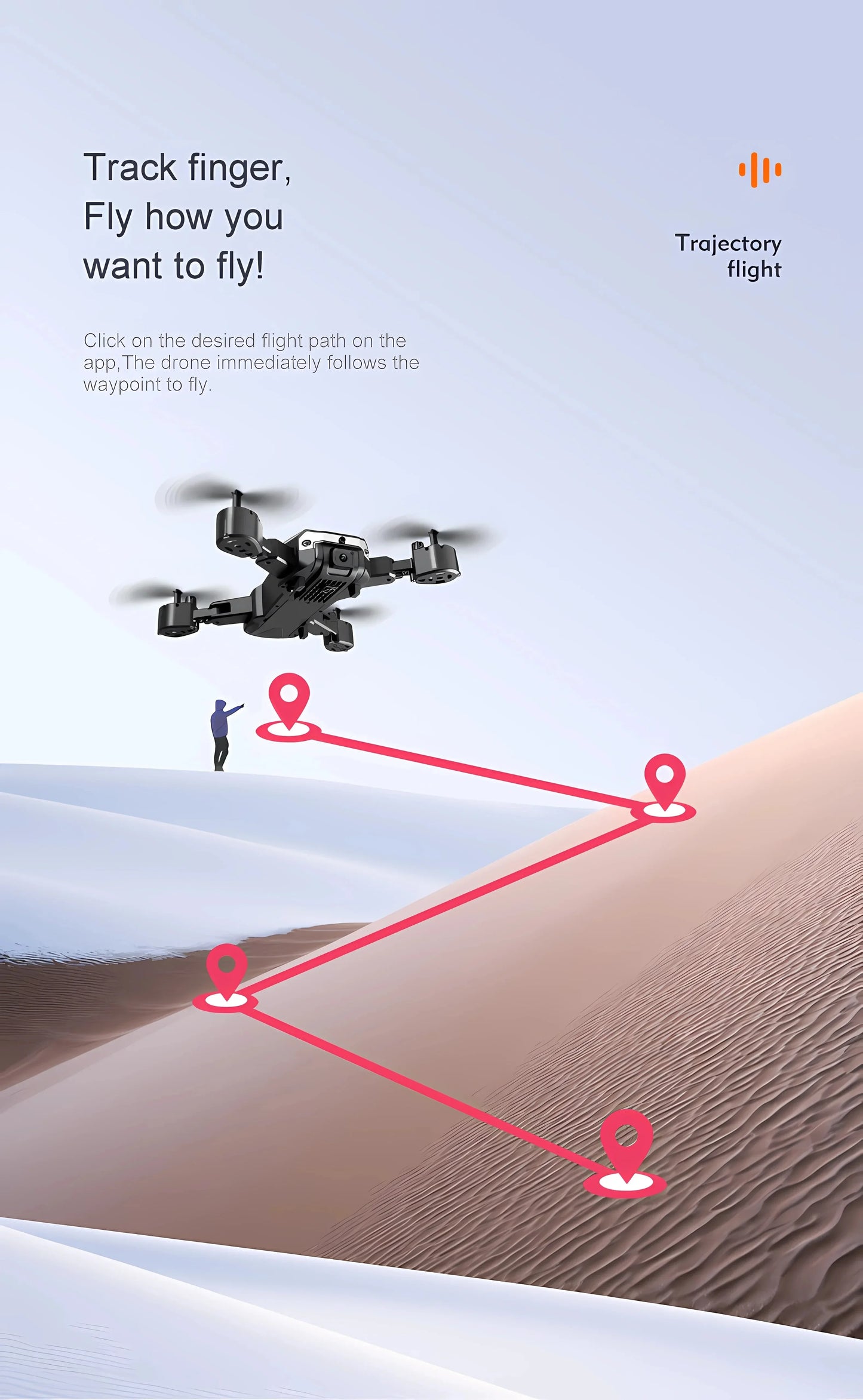 G6 Pro GPS-drönare med HD-kamera – Hopfällbar, WiFi, FPV & Hinderundvikning