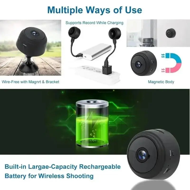Trådlös Mini IP-Kamera med 1080P HD