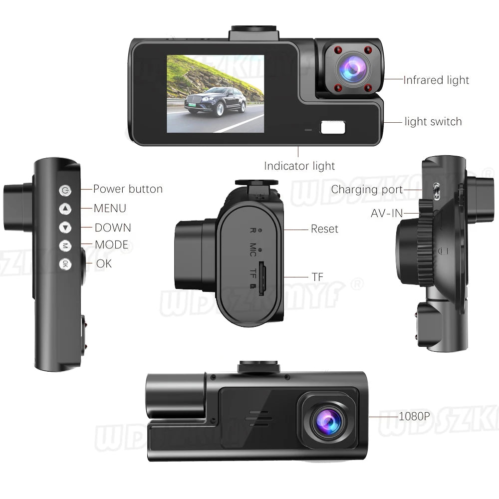 Dash Cam 1080P Front Rear View