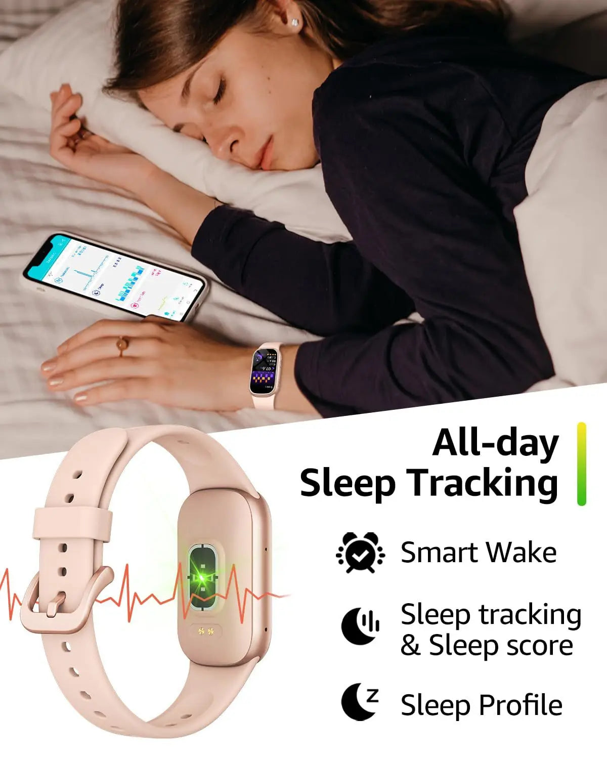 Smartklocka med 1.47" HD-skärm &amp; Hälsomätning