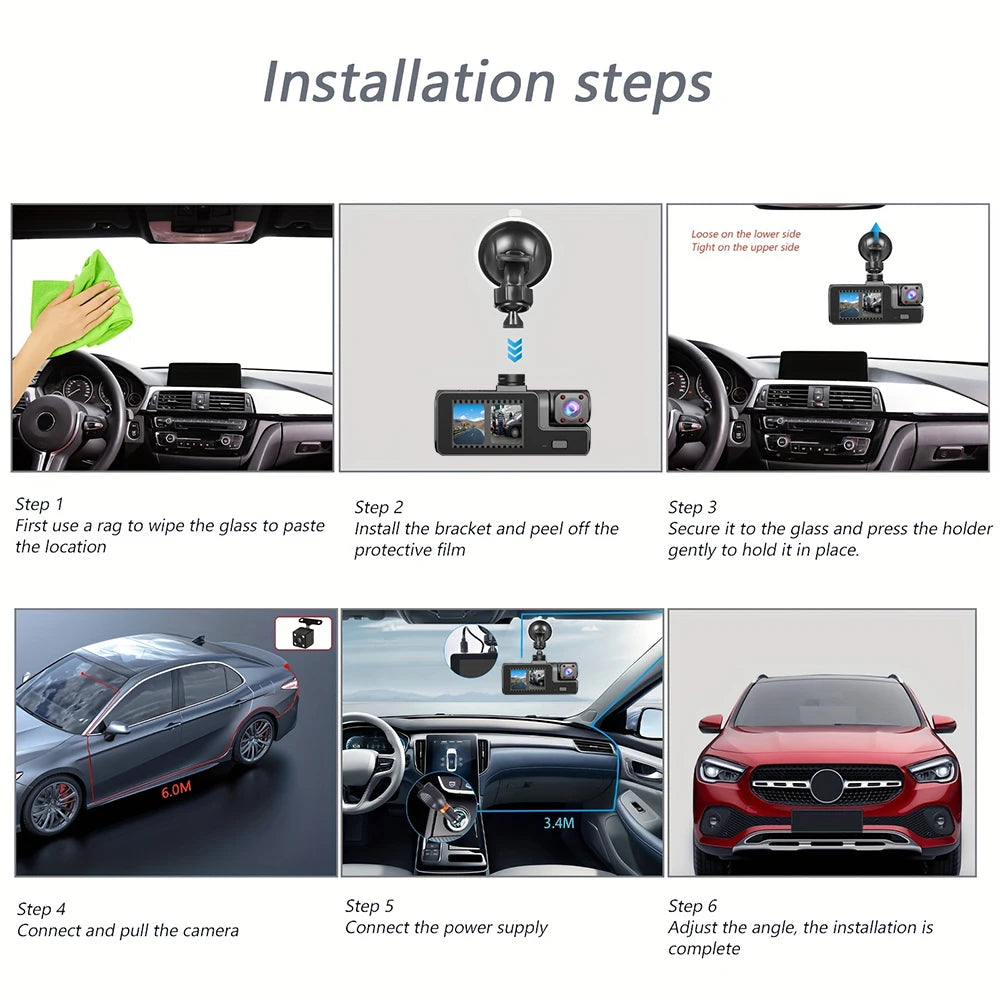 Dash Cam 1080P Front Rear View