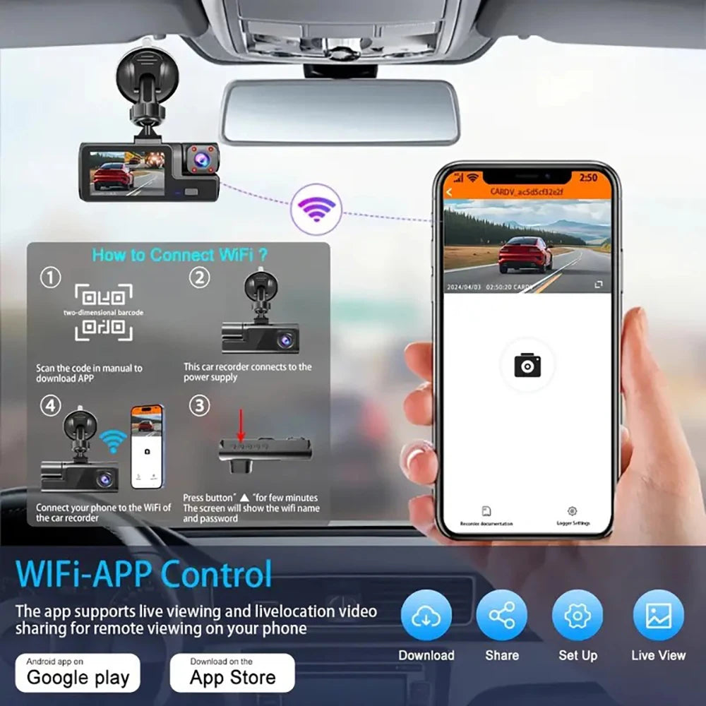 Dash Cam 1080P Front Rear View
