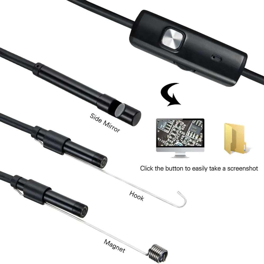 Vattentät Inspektionskamera 7 mm - LED-lampor
