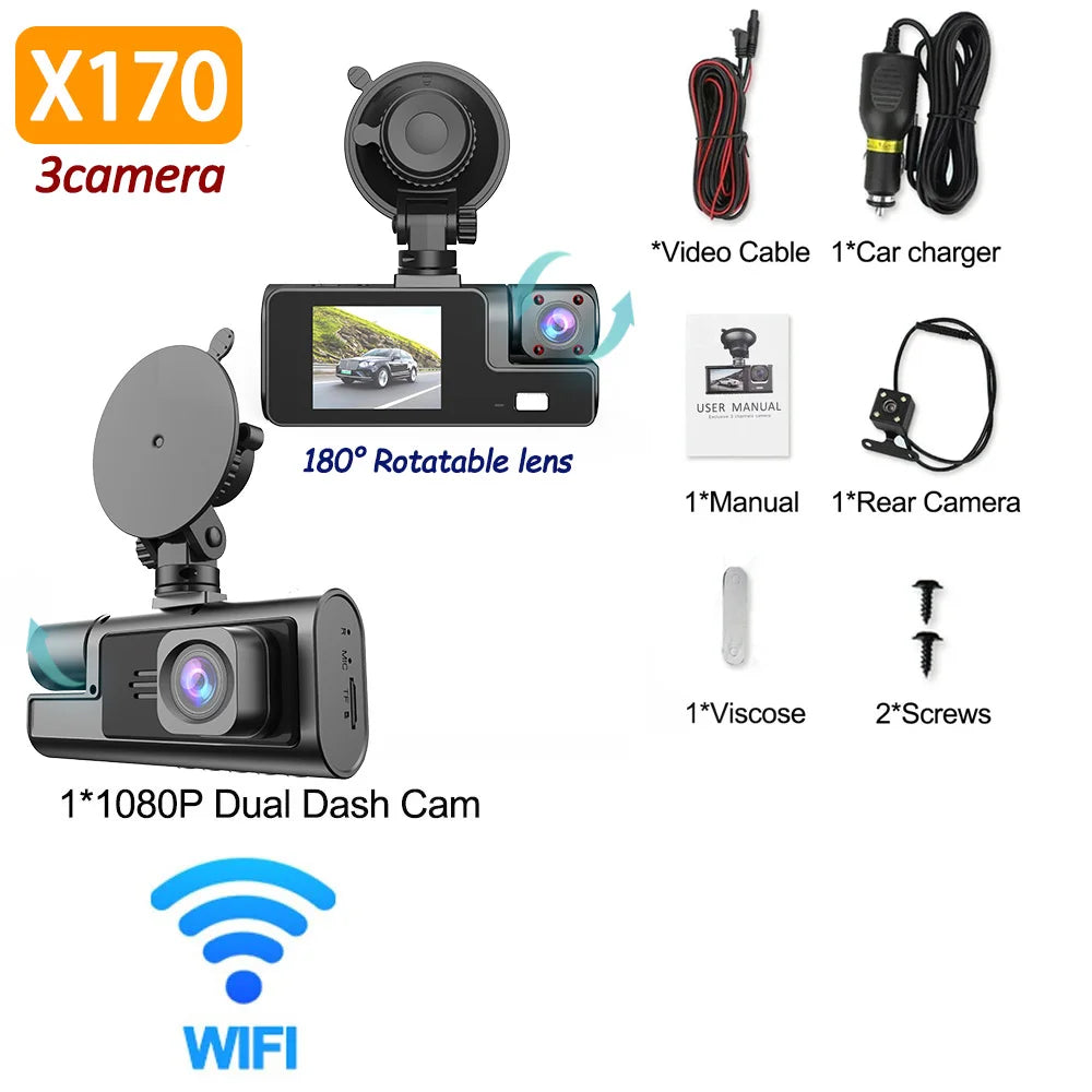 Dash Cam 1080P Front Rear View