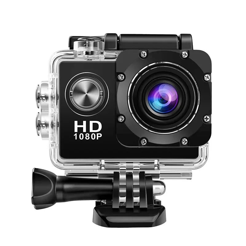 4K Ultra HD Action-kamera med vattentätt fodral för undervattensinspelning