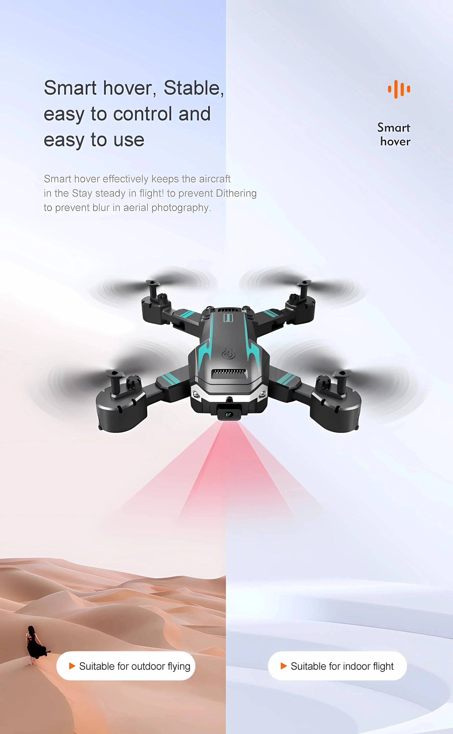 G6 Pro GPS-drönare med HD-kamera – Hopfällbar, WiFi, FPV & Hinderundvikning