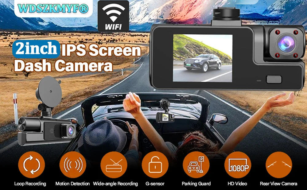 Dash Cam 1080P Front Rear View