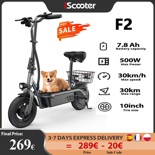 Smidig Elektrisk Scooter med Korg